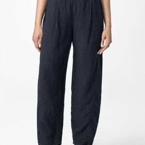 EUC - Eileen Fisher Puckered Organic Linen Lantern Pant (Ocean)